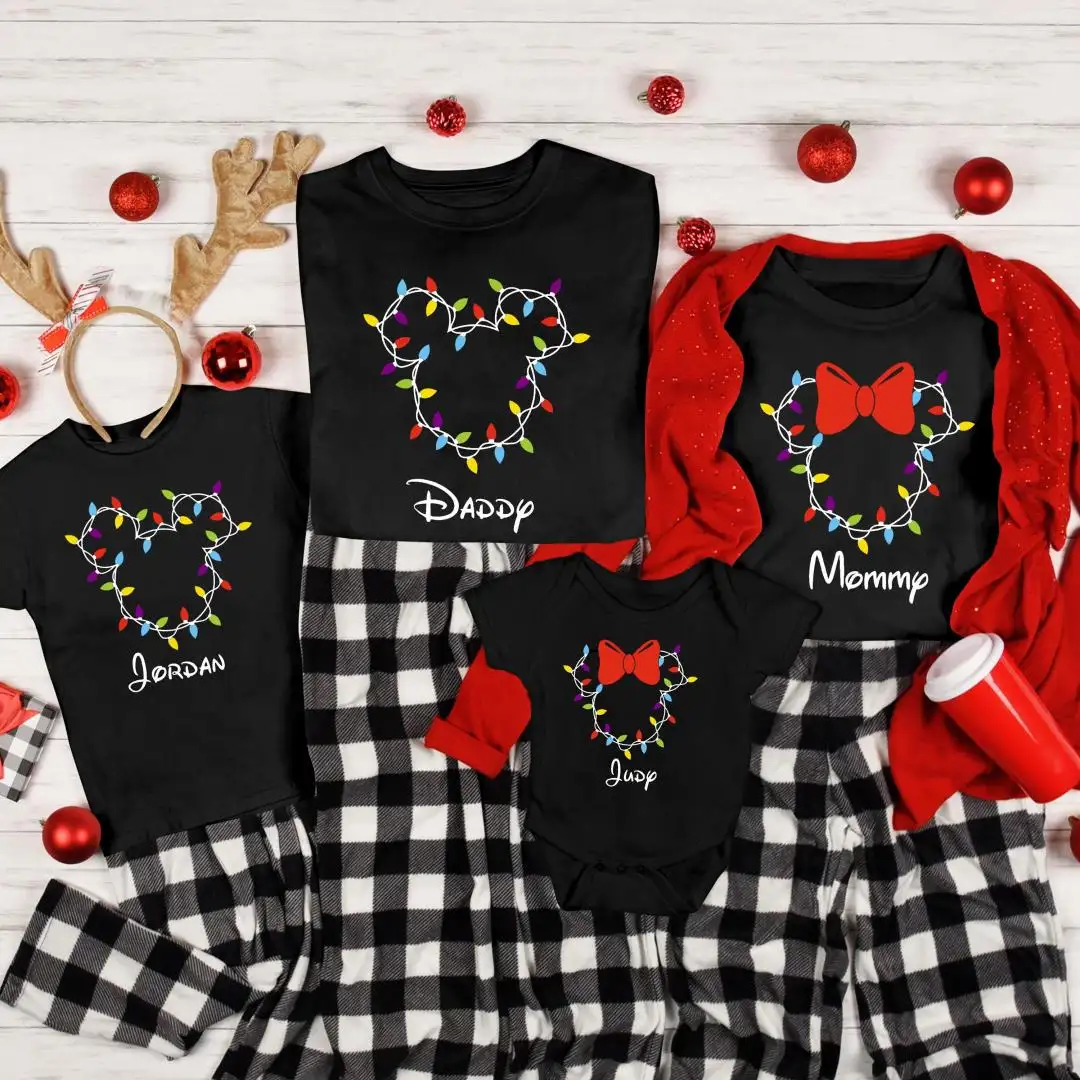 Disney Christmas Lights Family Matching Shirt