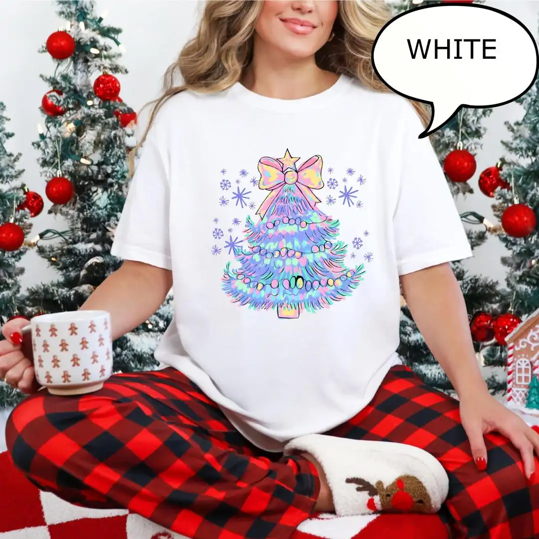 Comfort Colors Christmas Tree Shirt for Women