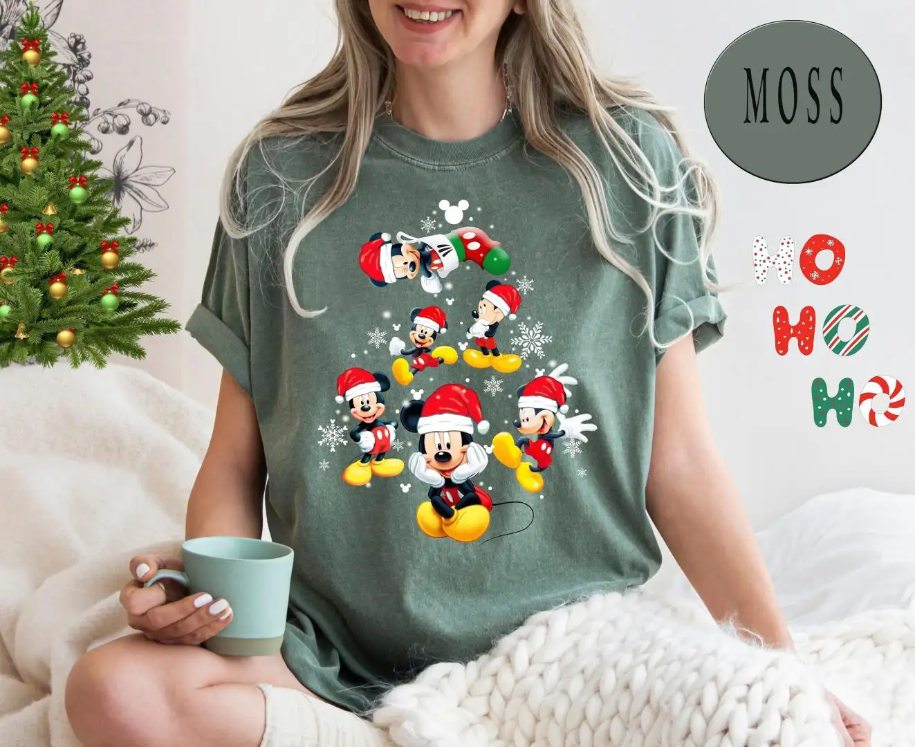 Disney Christmas Santa Mickey Mouse Family Shirt