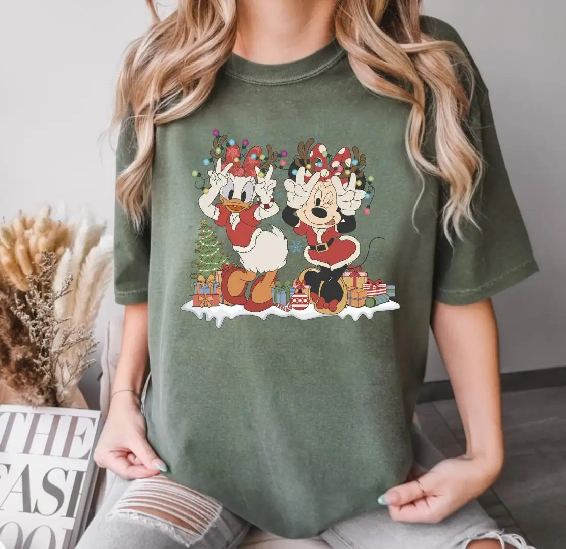 Vintage Minnie Daisy Christmas Shirt for Disney Besties