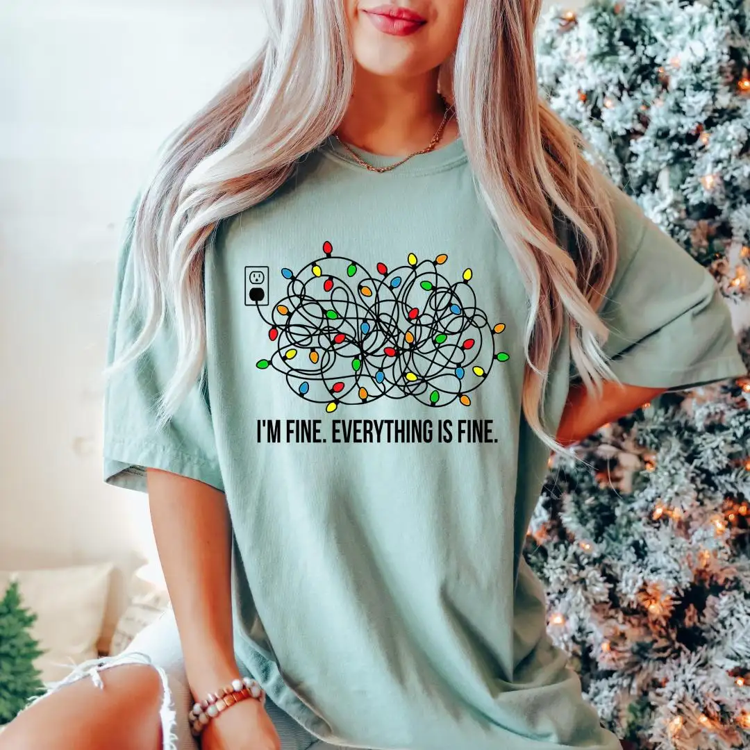 Comfort Colors Everything Is Fine Christmas Shirt