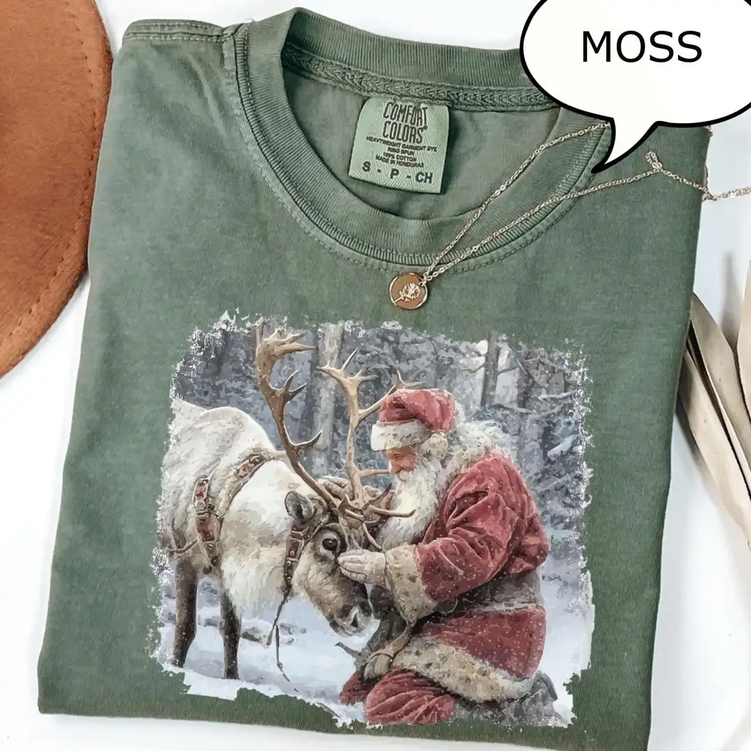 Vintage 90's Christmas Reindeer Shirt for Holiday