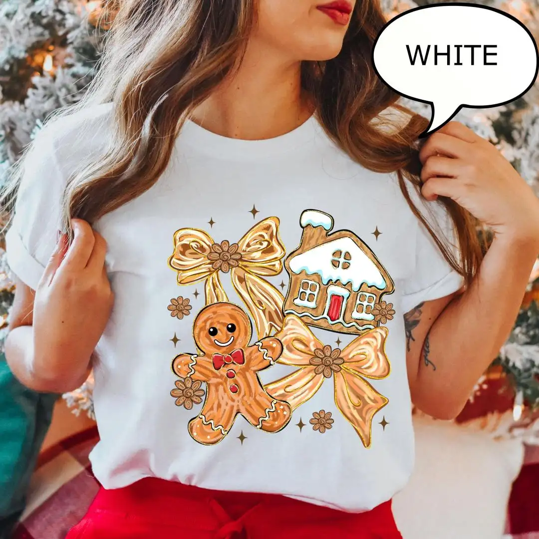 Comfort Colors Gingerbread Christmas Shirt for Women