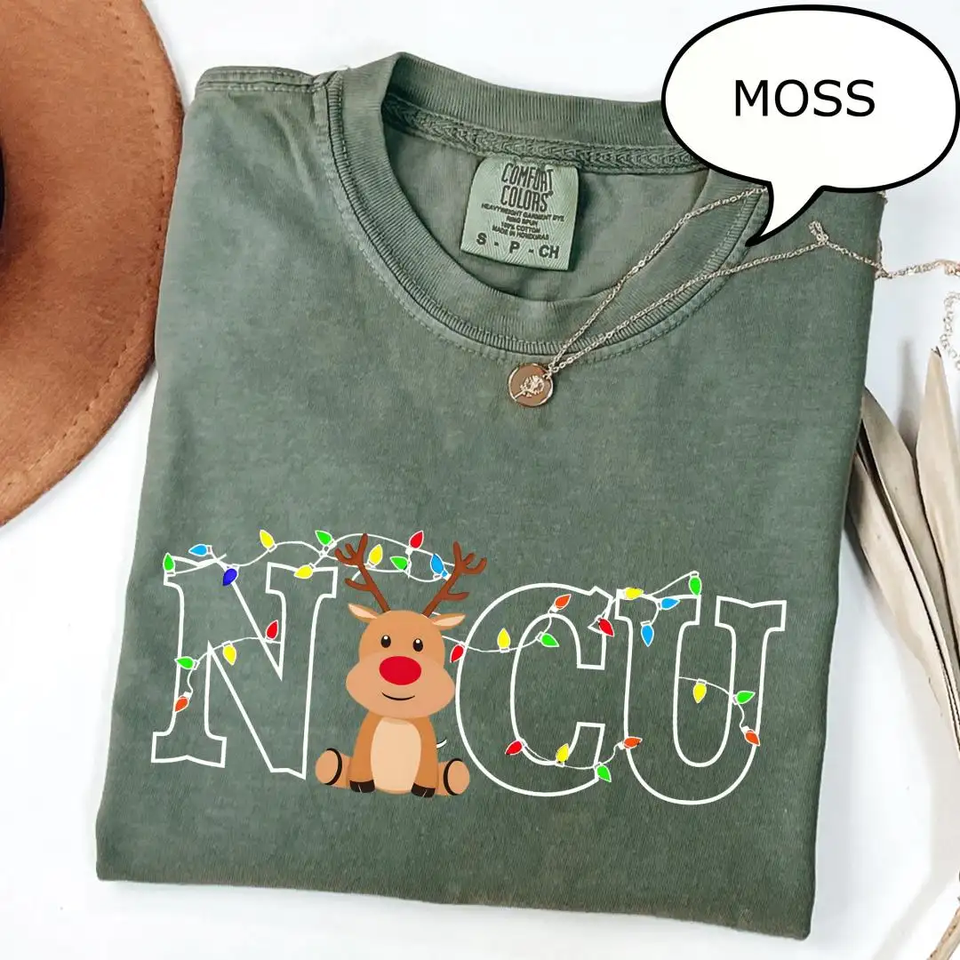 NICU Nurse Christmas Shirt | Reindeer Holiday Gift