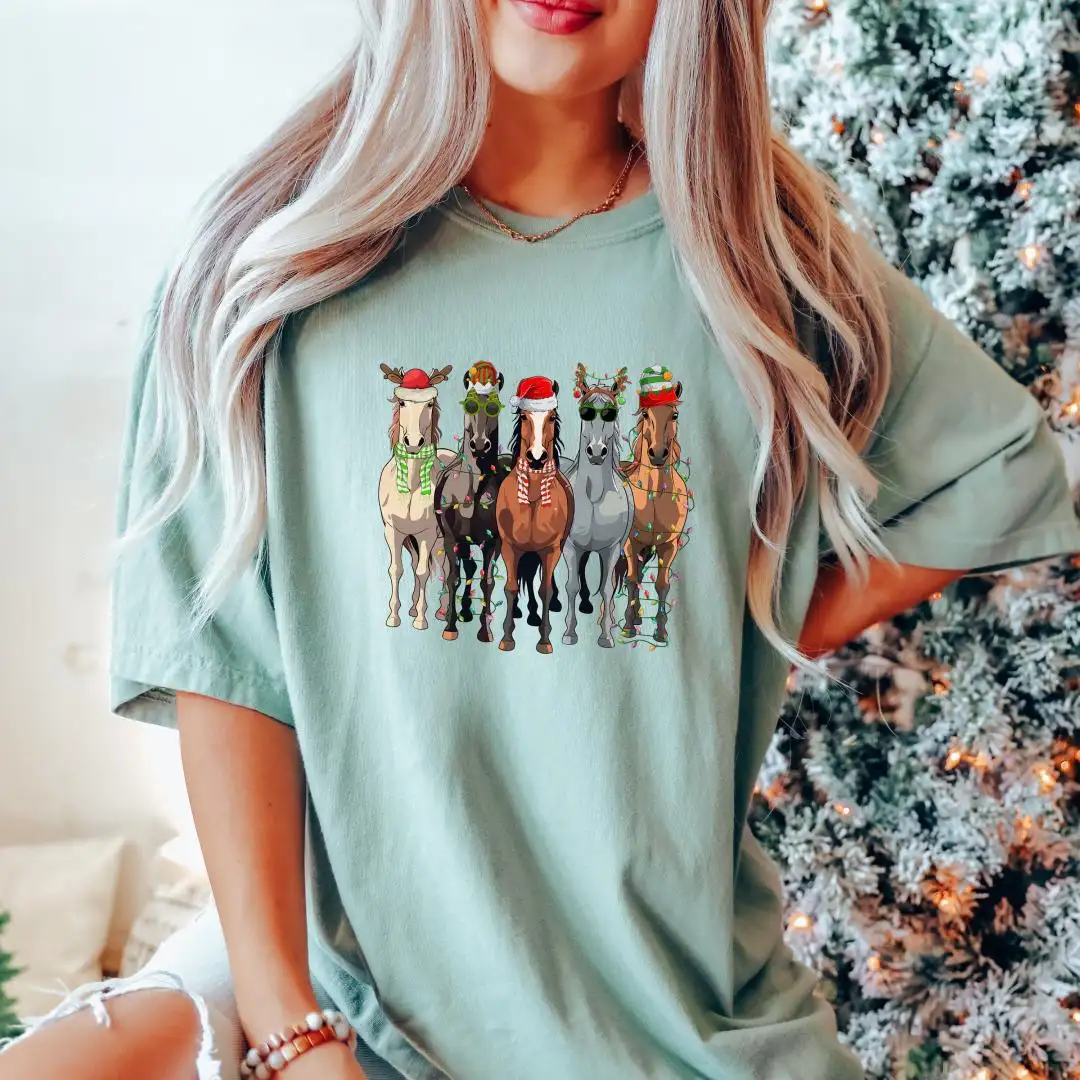 Horse Lover Christmas Shirt for Western Gift