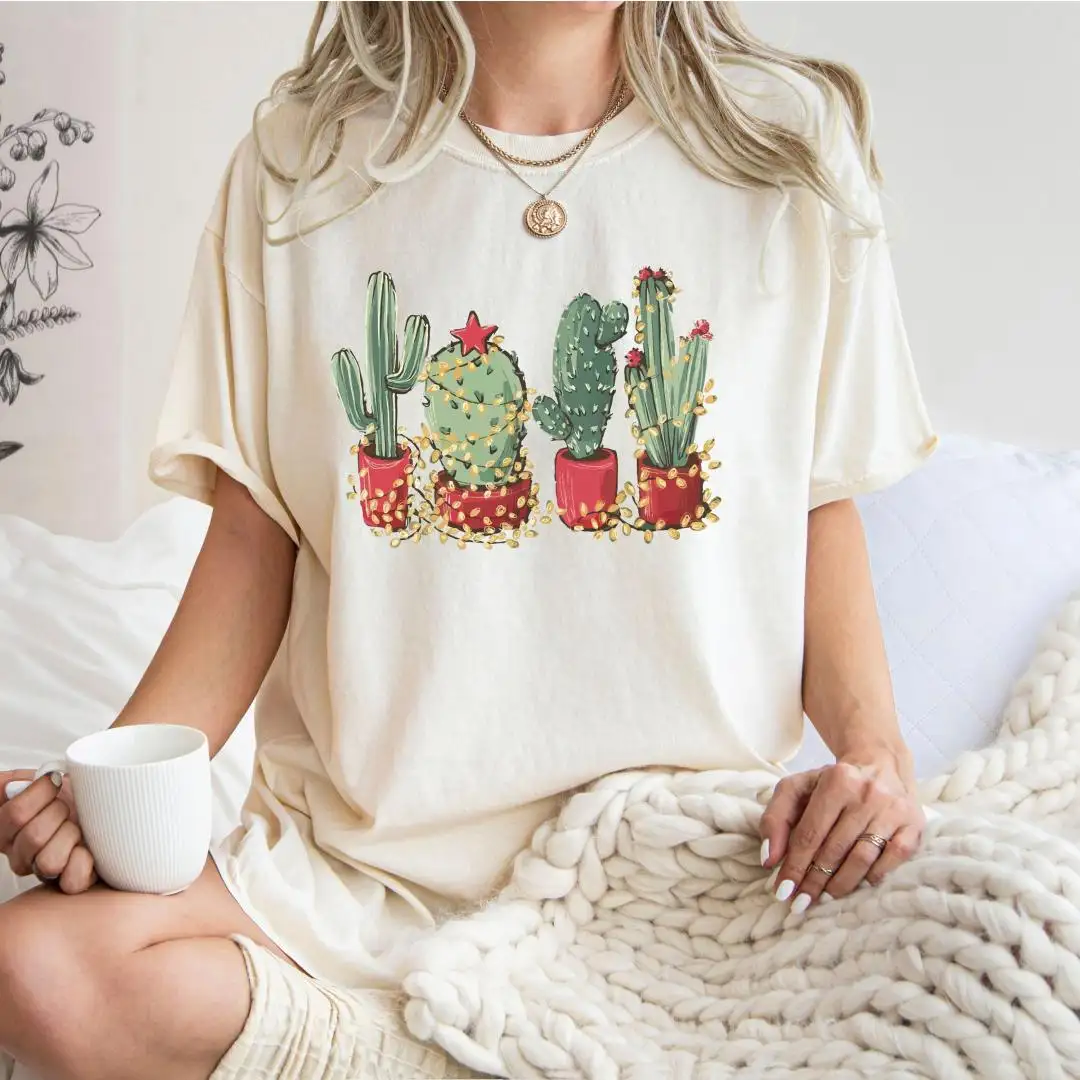 Christmas Cactus Shirt for Cactus Lover Gift