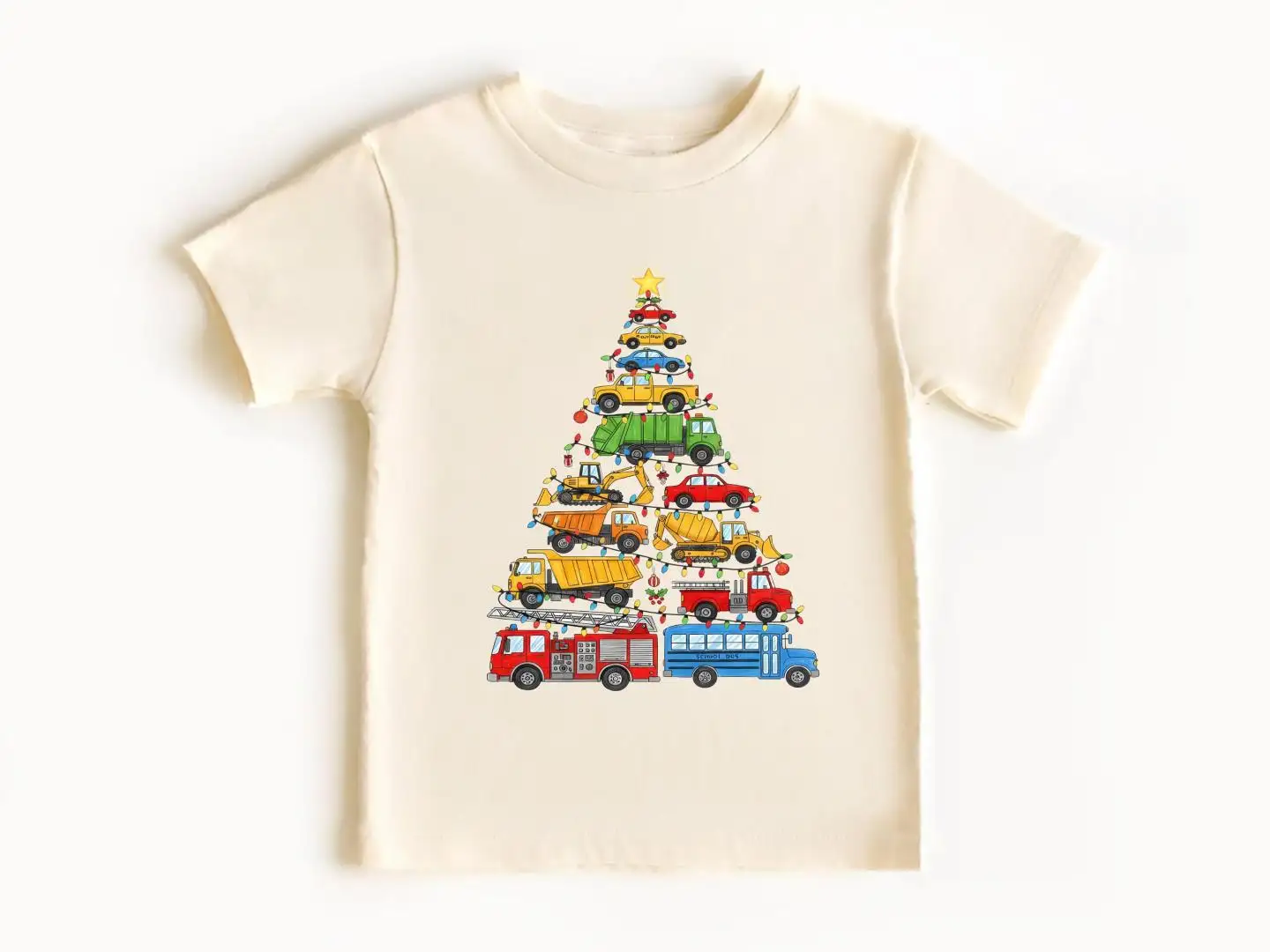 Kids Christmas Truck Shirt | Holiday Excavator Shirt