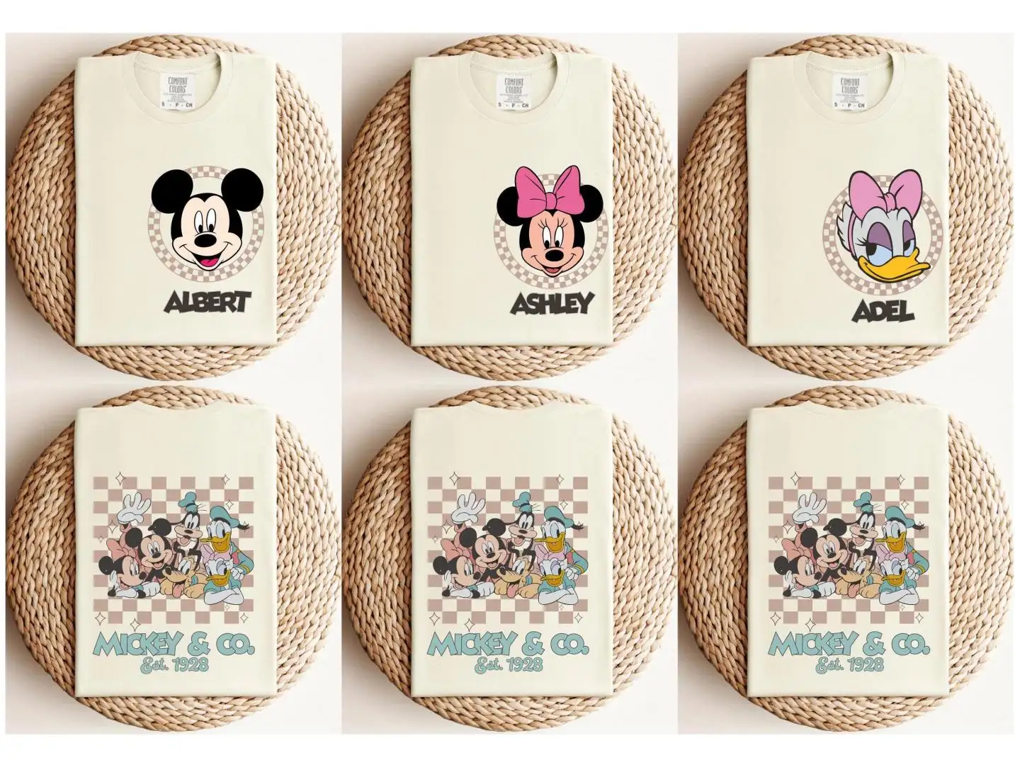 Custom Disney Checkered Mickey Shirt for Family