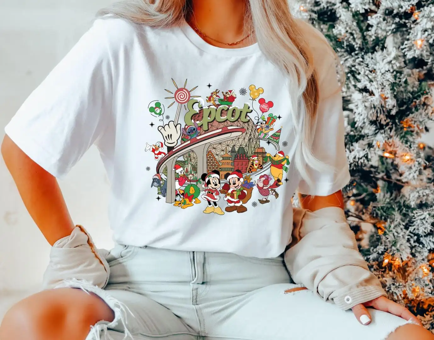 Vintage Disney Epcot Christmas Shirt for Family Trips