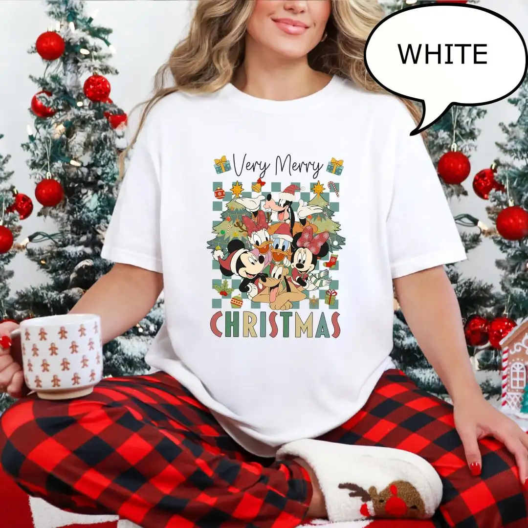 Disney Christmas Shirt | Mickey Checkered Holiday Shirt