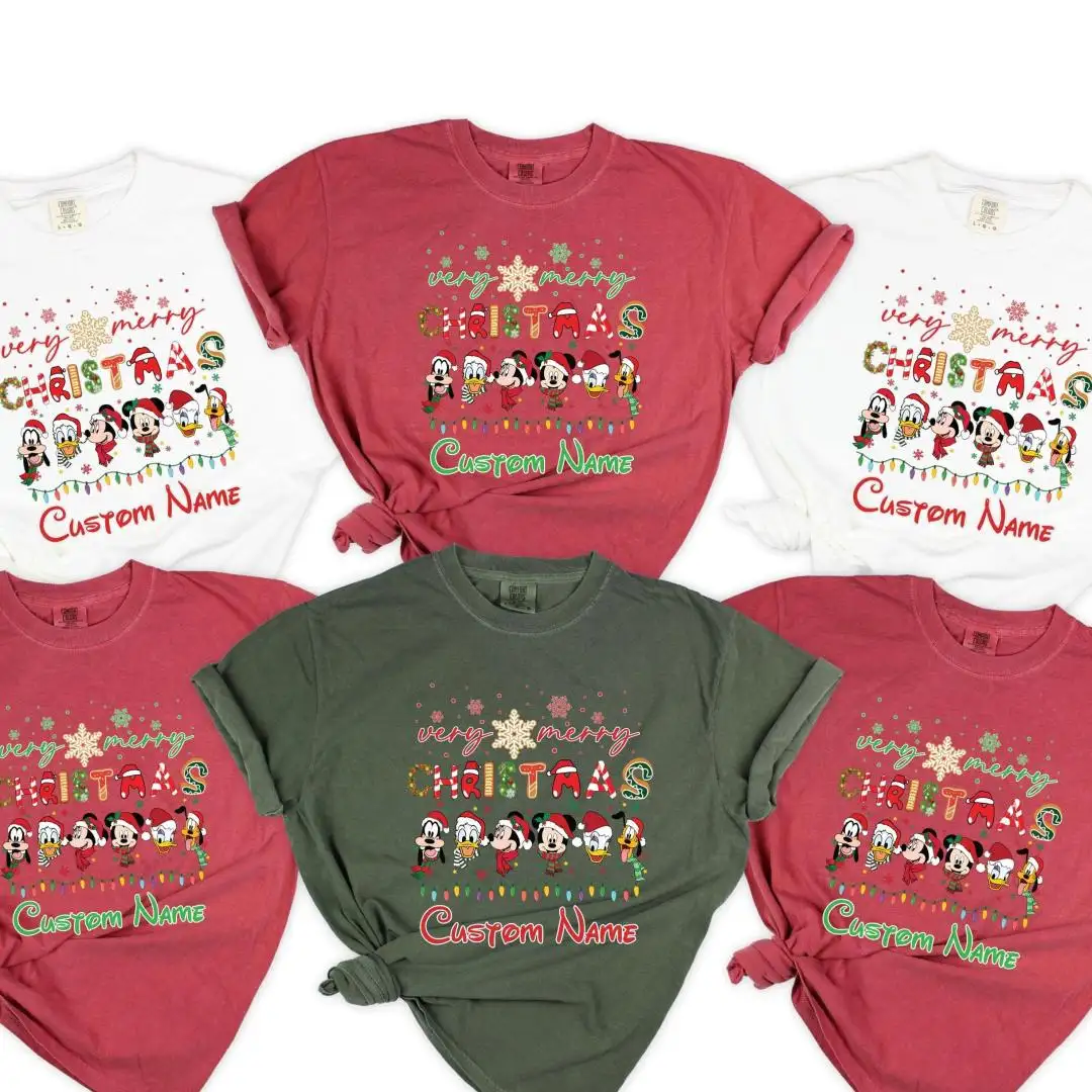 Personalized Mickey Christmas Shirt For Kids