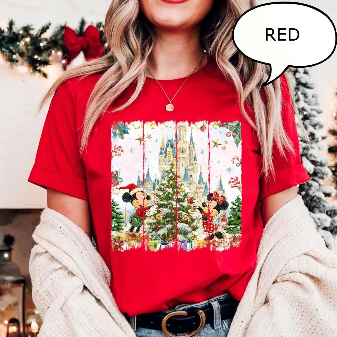 Vintage Disney Christmas Shirt for Mickey & Minnie Fans