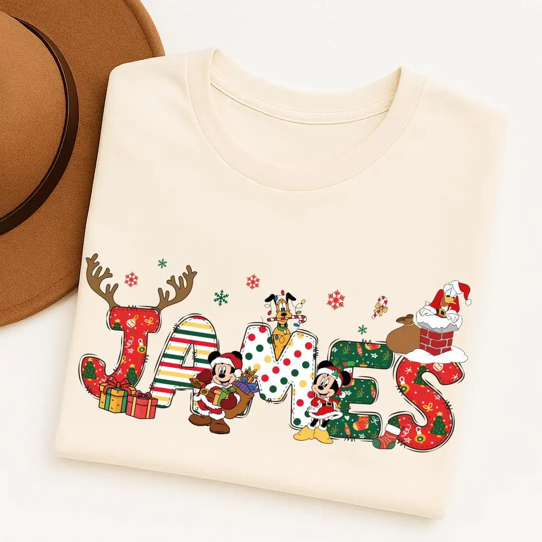 Custom Disney Christmas Shirt for Kids Holiday
