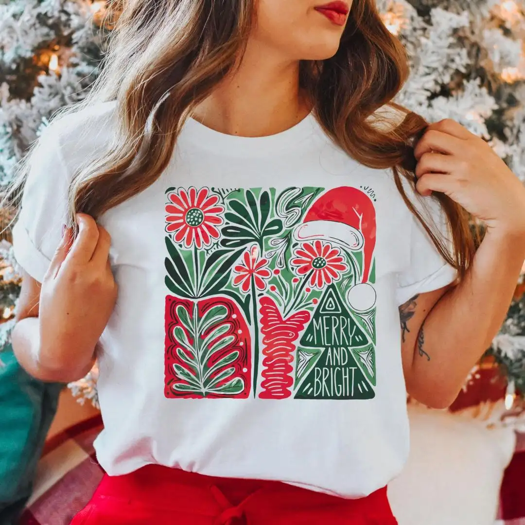 Christmas Merry And Bright Shirt for Women
