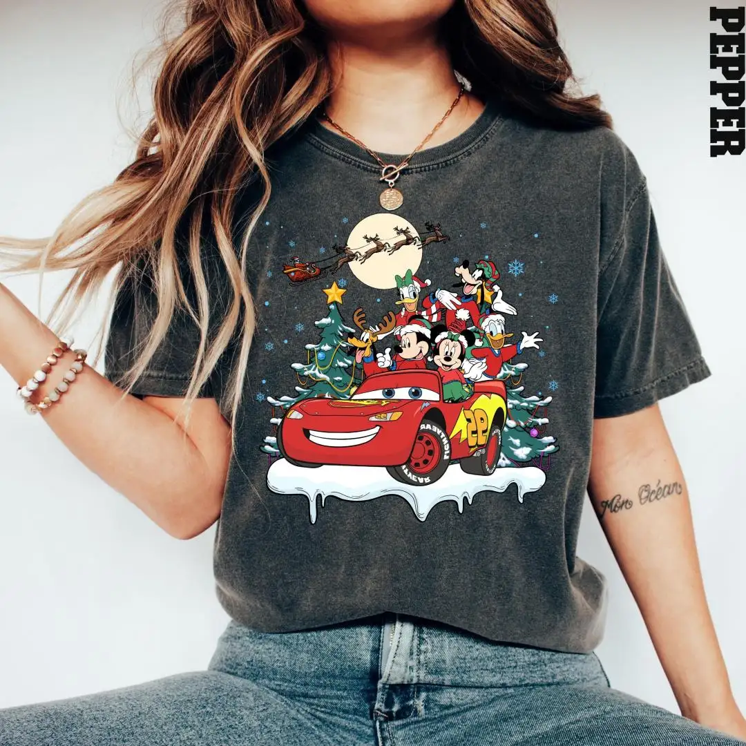 Comfort Colors Disney Christmas Mouse and Friends Shirt