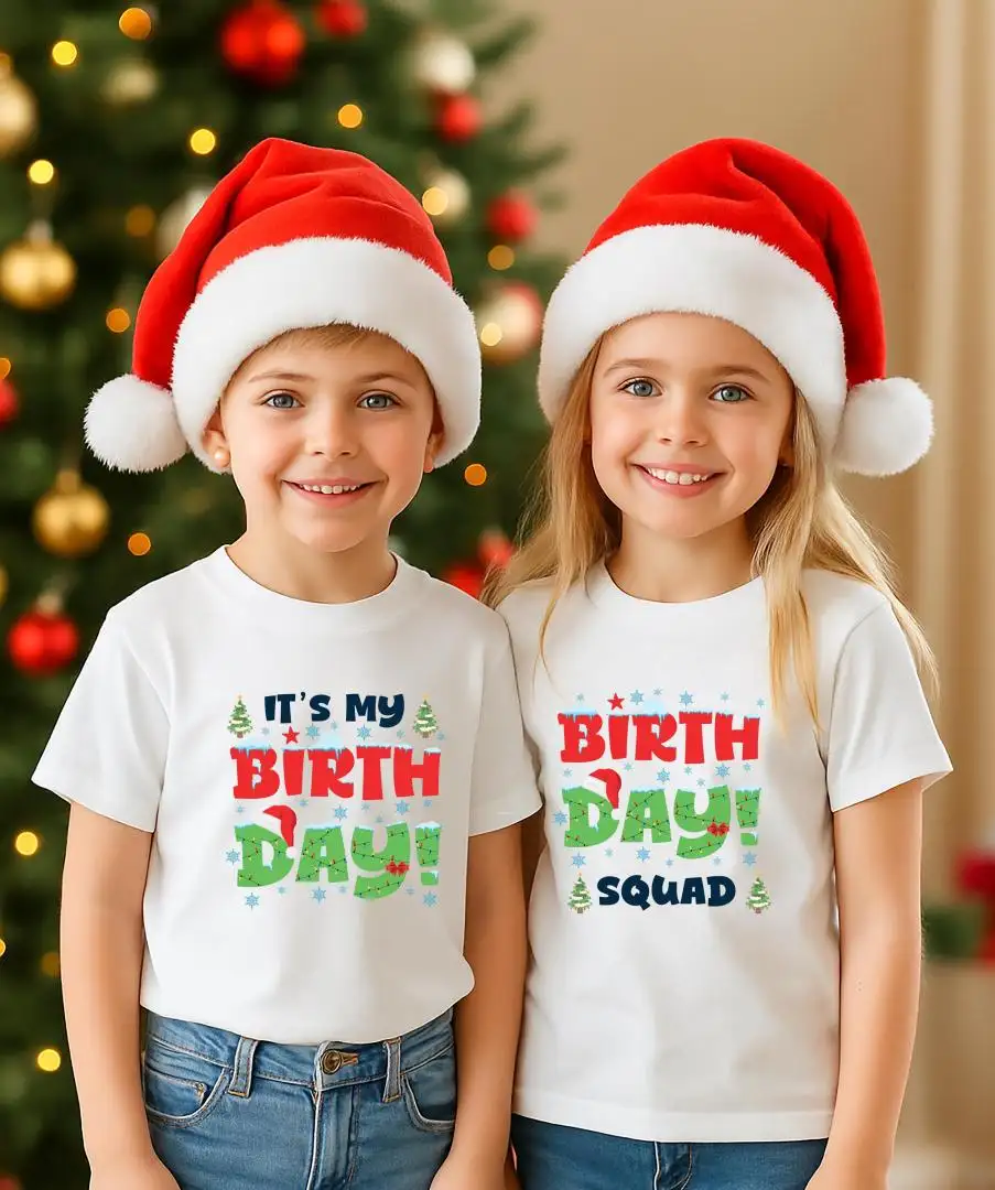 Christmas Birthday Shirt for Family Holiday Squad