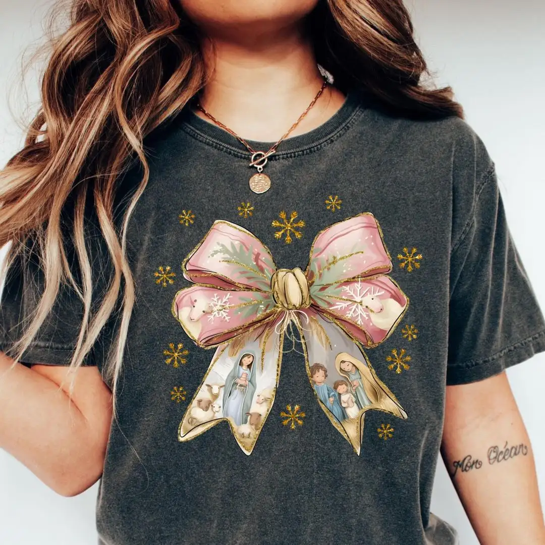 Christian Coquette Nativity Shirt | Christmas Gift