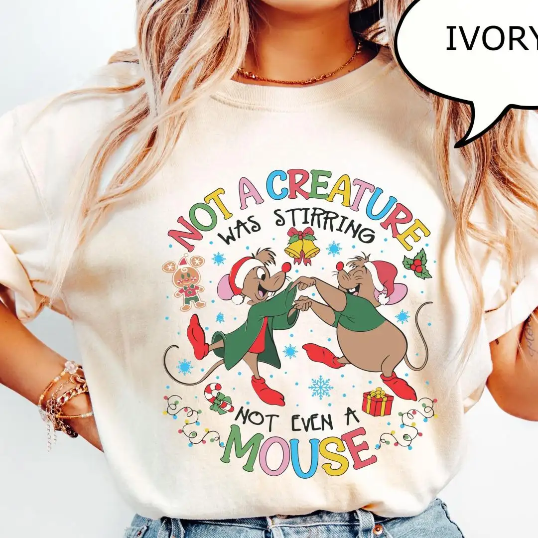 Disney Cinderella Christmas Shirt with Jaq and Gus