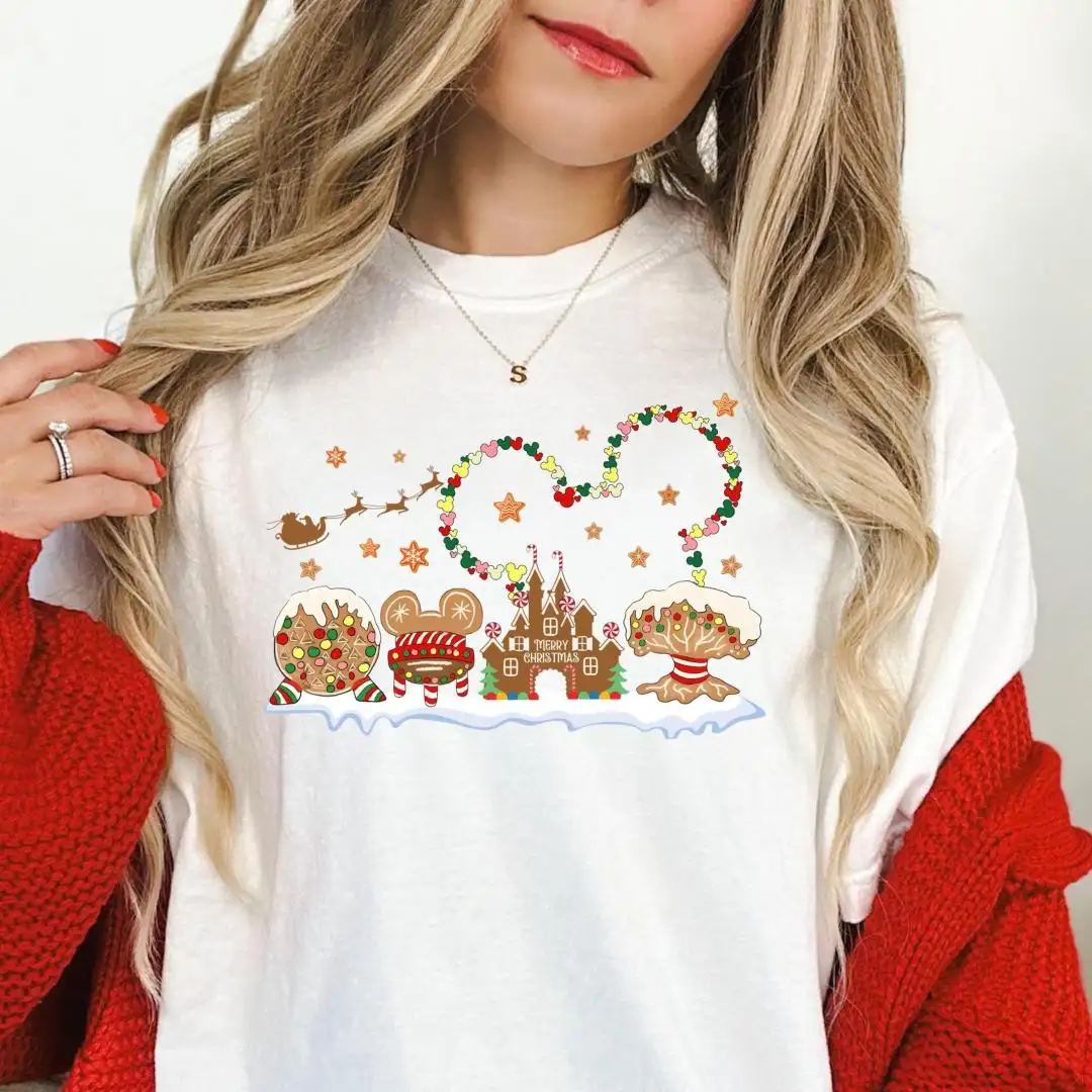 Comfort Colors Mickey Gingerbread Christmas Shirt