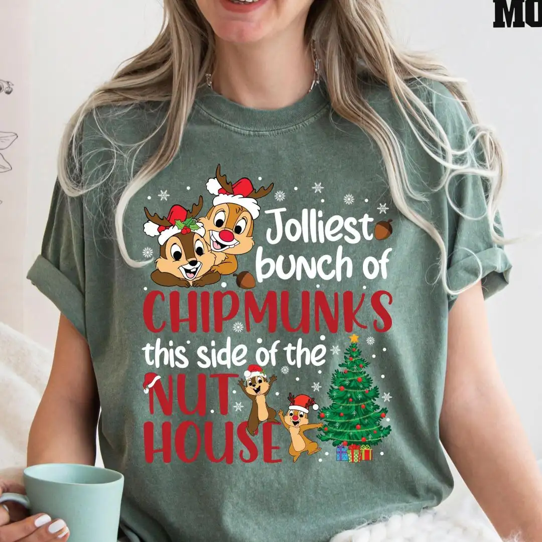 Comfort Colors Chip And Dale Christmas Shirt For Siblings