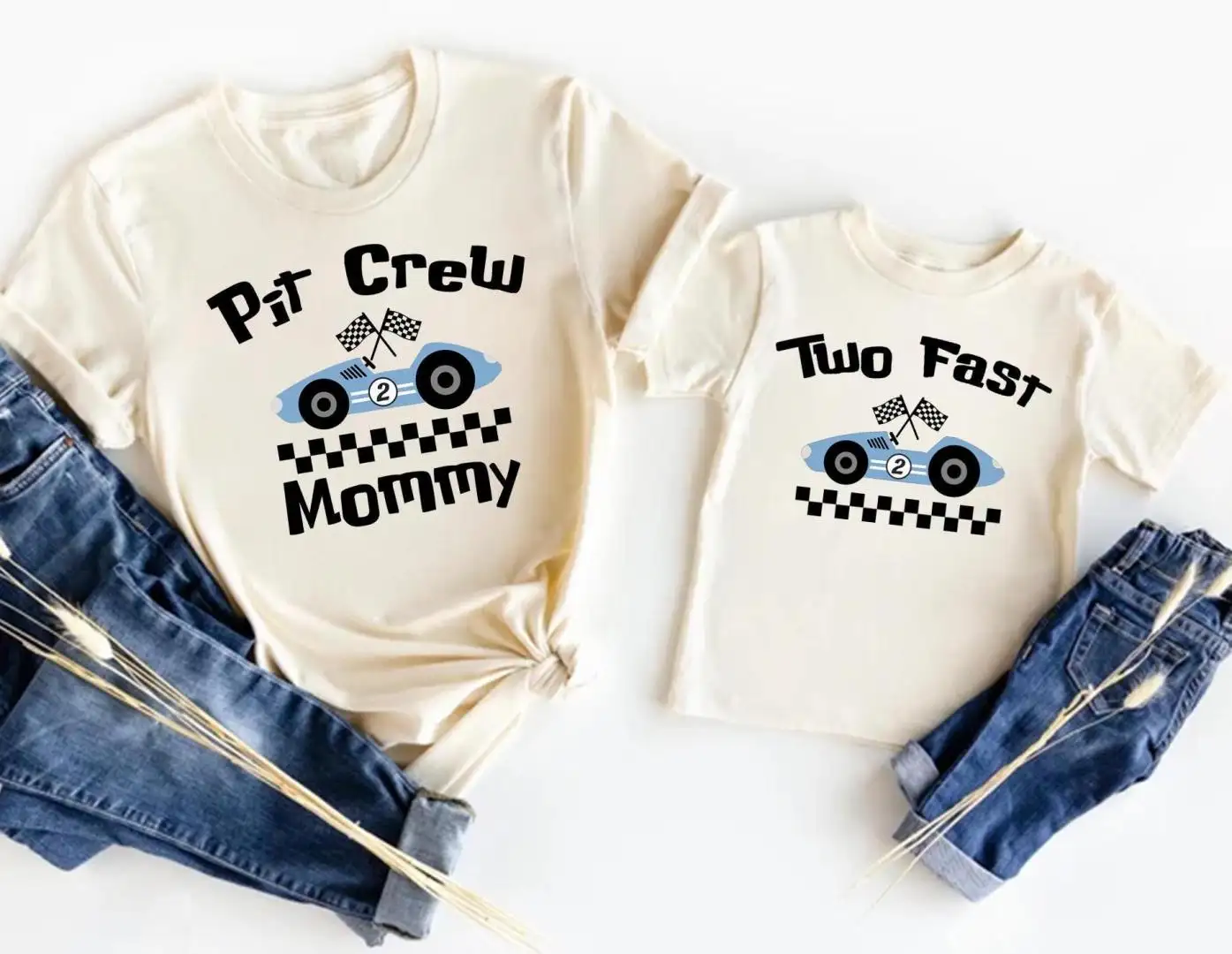 Two Fast Pit Crew Birthday Shirt for Boys