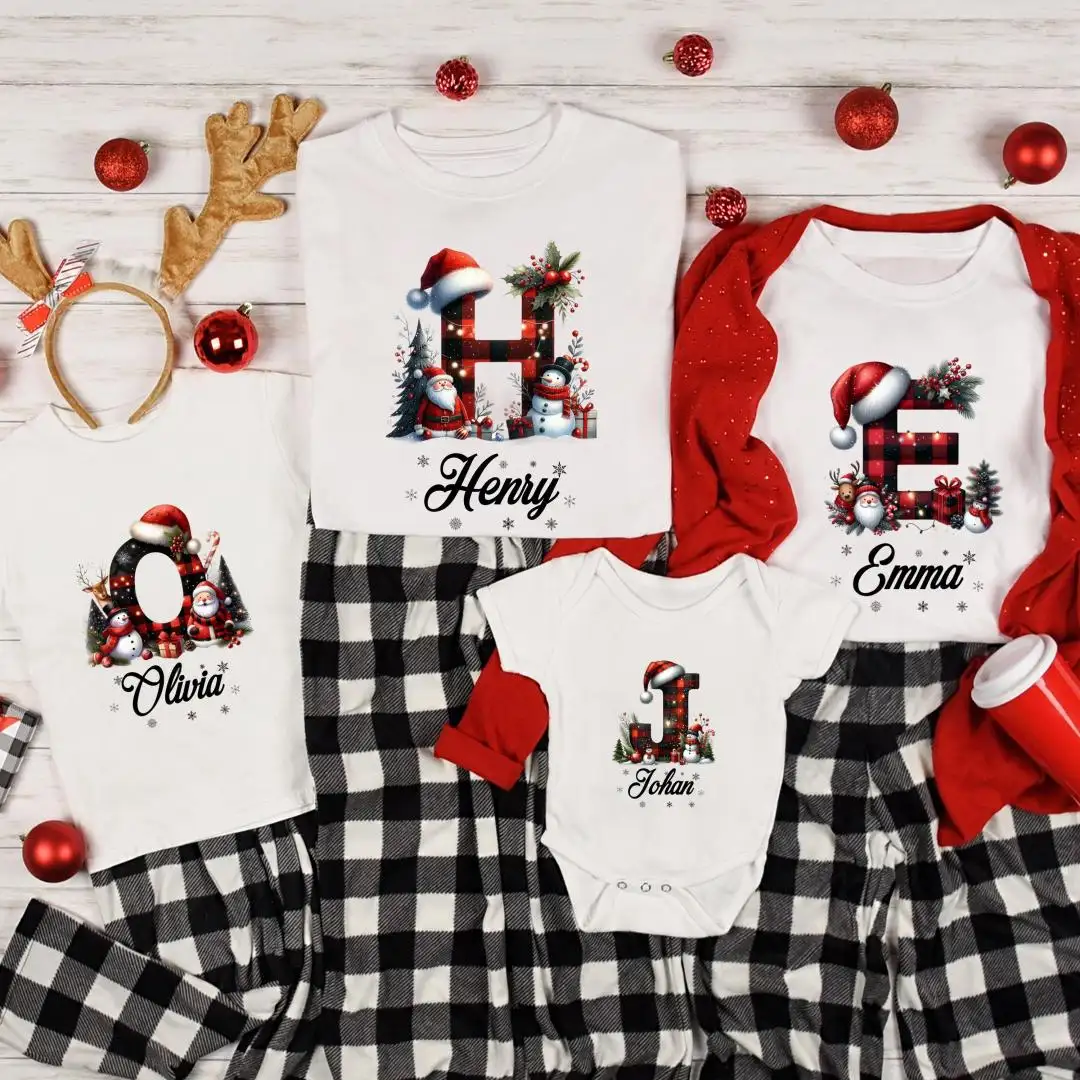 Custom Family Christmas Shirt with Personalized Name