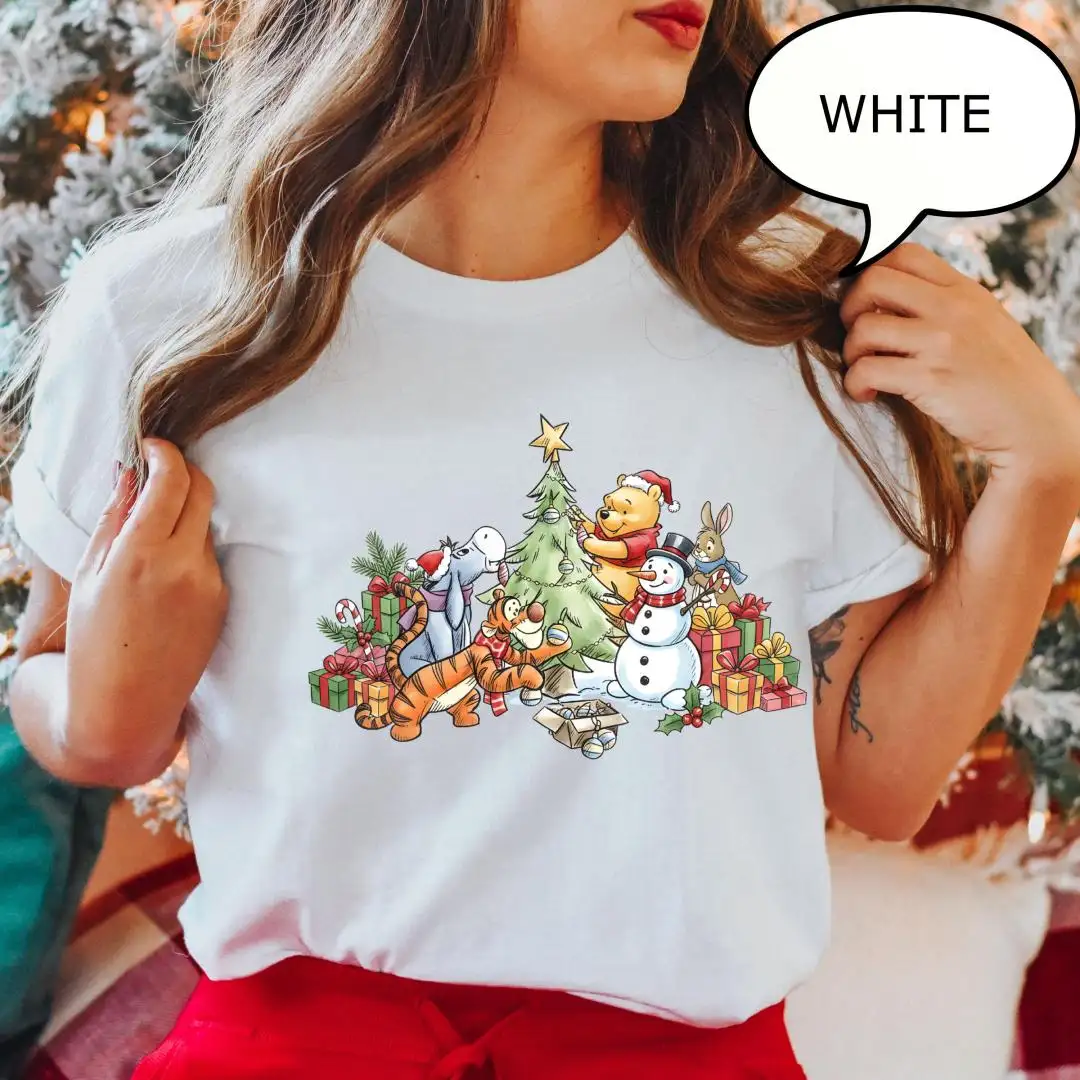 Comfort Colors Retro Winnie The Pooh Christmas Shirt
