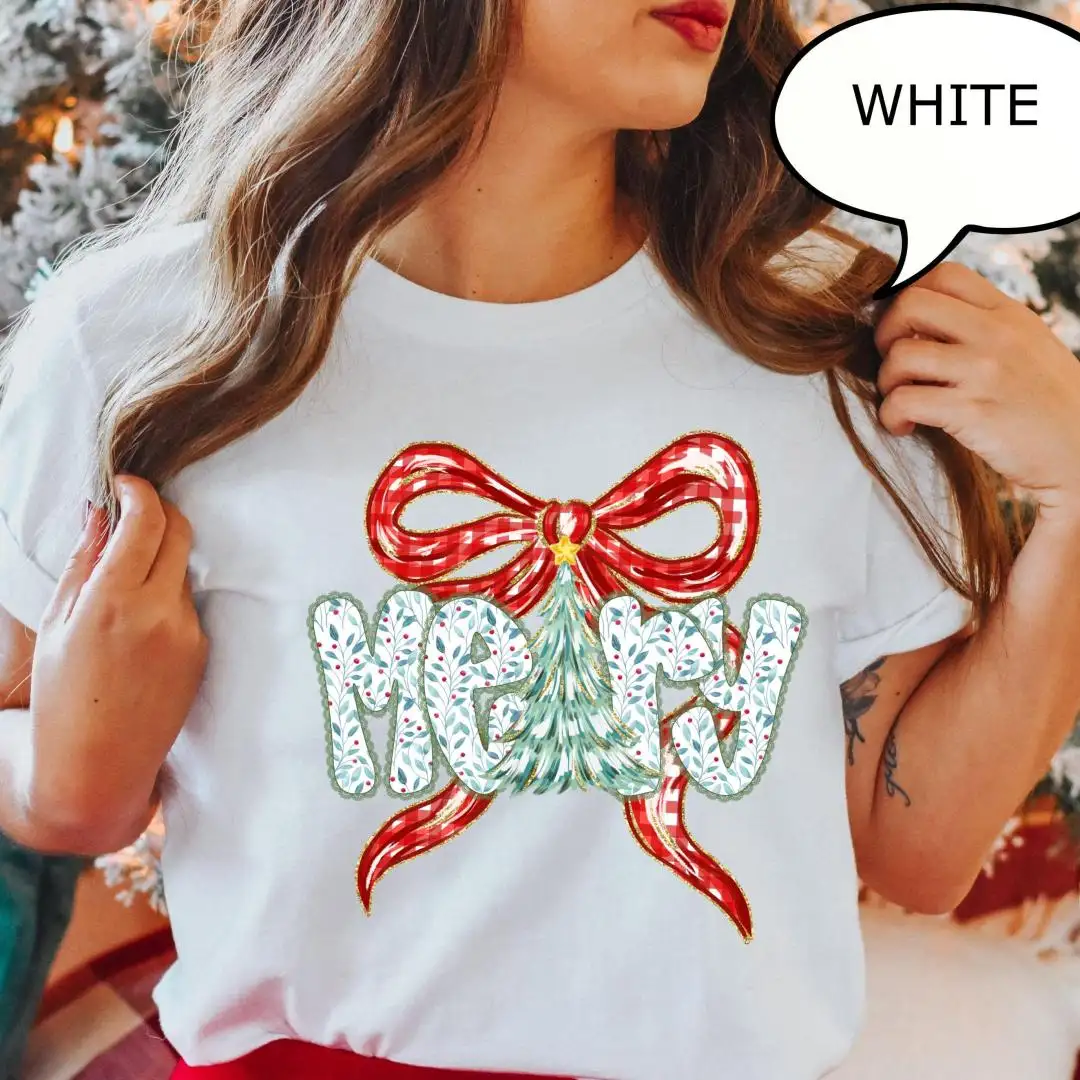 Coquette Merry Christmas Shirt For Women