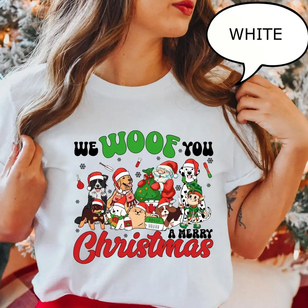 Christmas Dog Lover Shirt | We Woof You A Merry Christmas