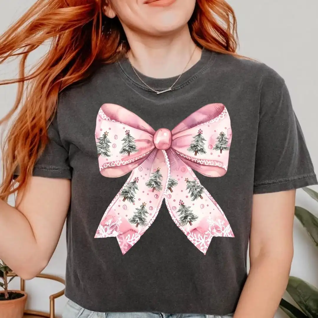 Christmas Bow Shirt | Festive Holiday Ribbon Shirt