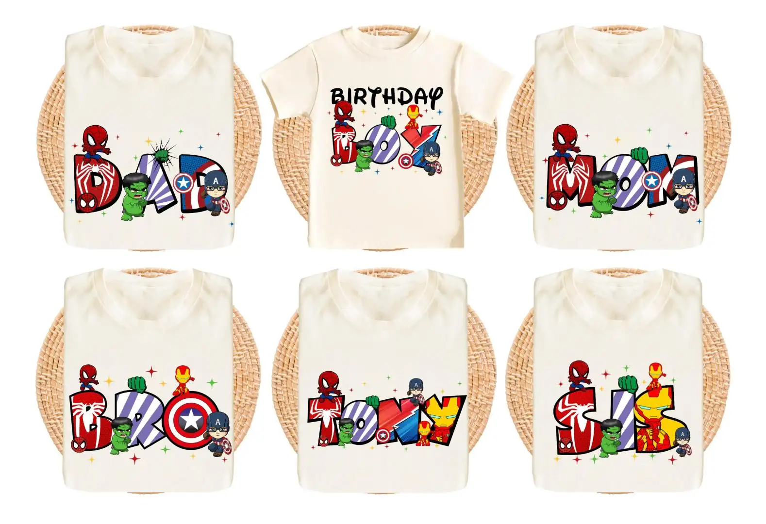 Marvel Superhero Birthday Shirt for Kids