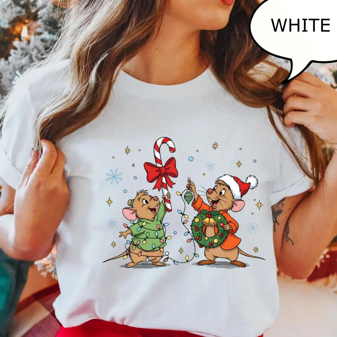 Disney Cinderella Christmas Shirt with Gus Gus and Jaq