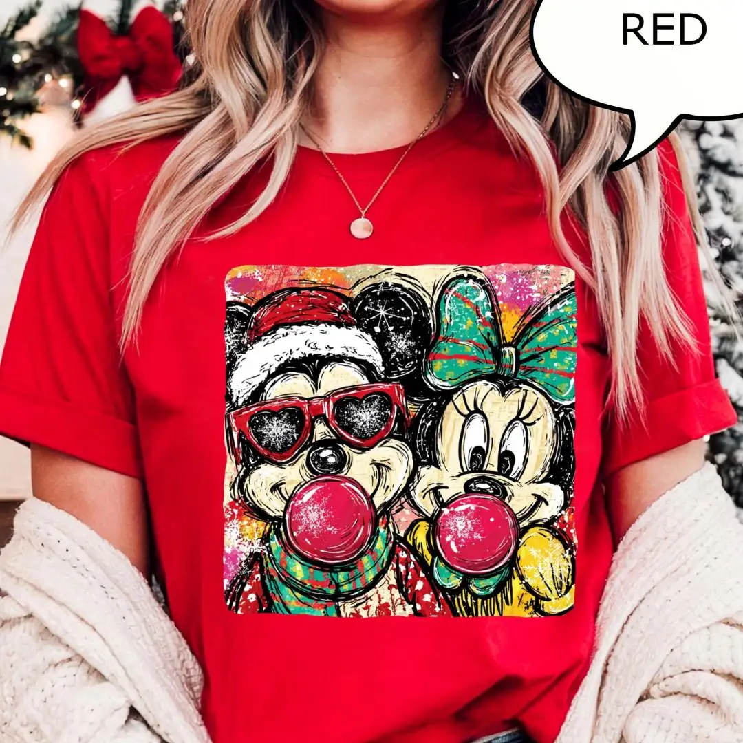 Comfort Colors Disney Christmas Shirt for Family Matching