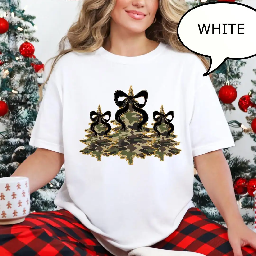 Christmas Camo Tree Shirt for Coquette Style