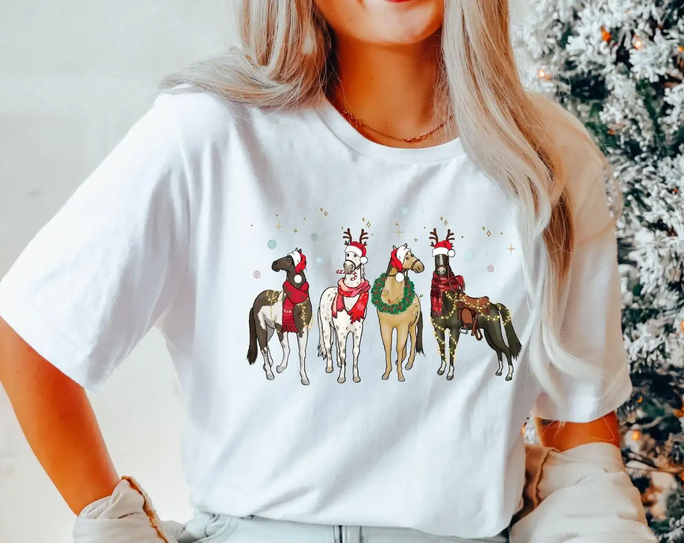 Christmas Horse Shirt for Horse Lovers Gift