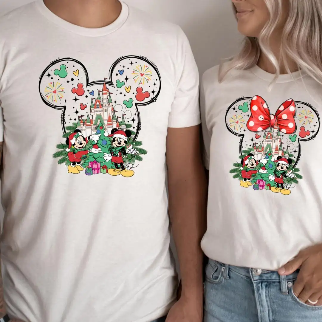 Disney Christmas Couples Shirt for Mickey and Minnie