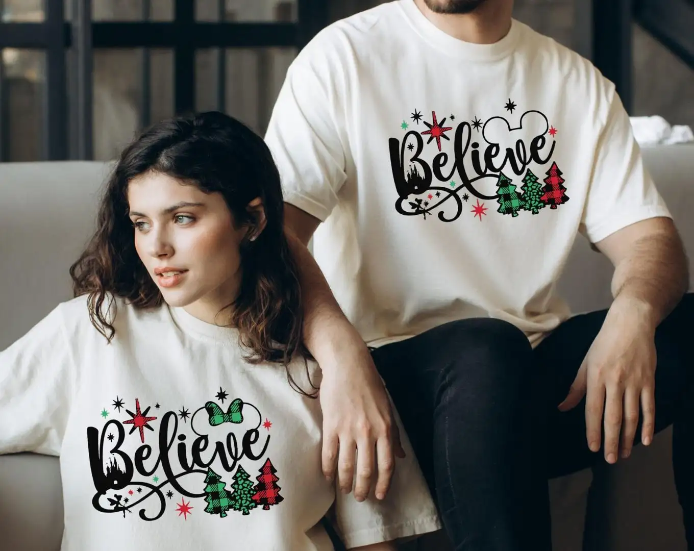 Mickey and Minnie Christmas Believe Shirt