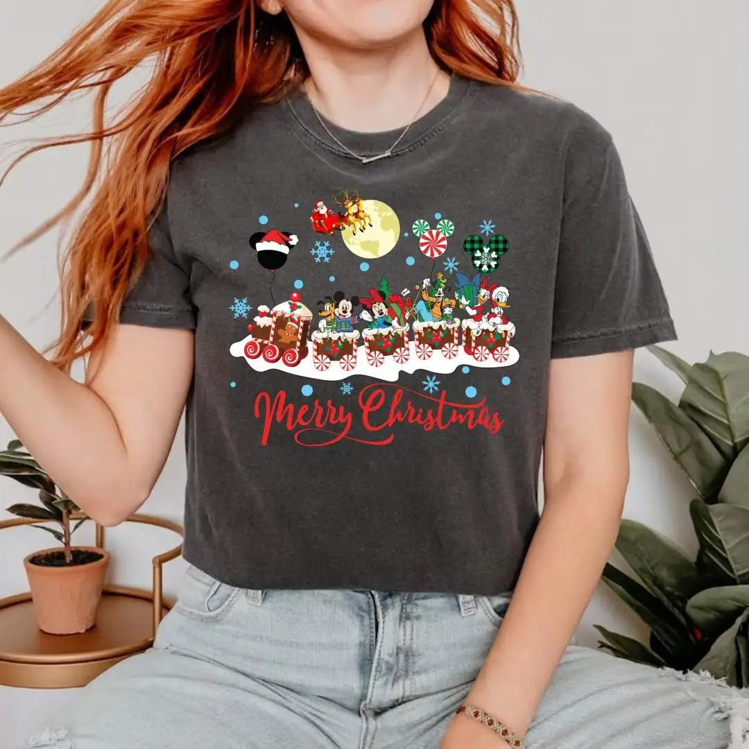 Comfort Colors Christmas Shirt | Disney Gingerbread Train Party