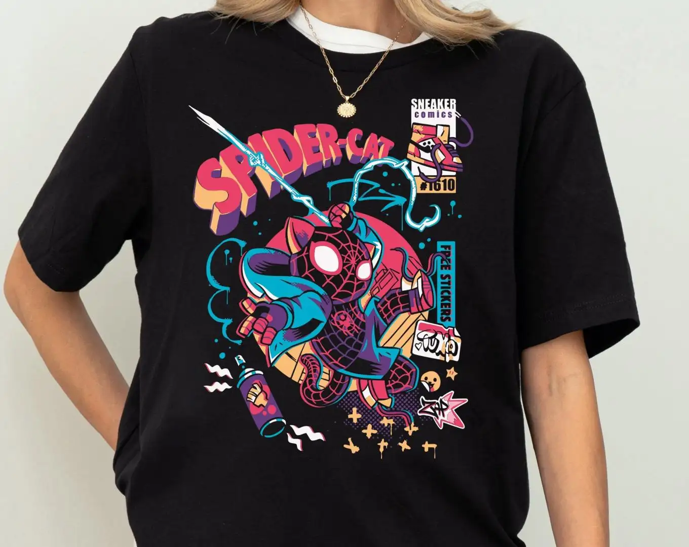 Disney Spider-Cat Shirt for Boys Kids Superhero Fandom
