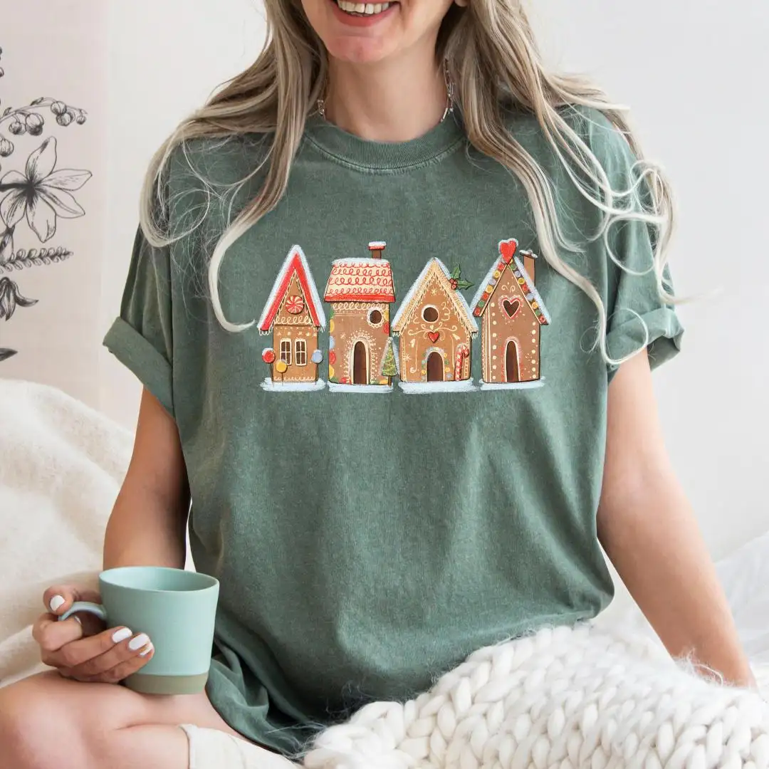 Christmas Gingerbread House Shirt for Women