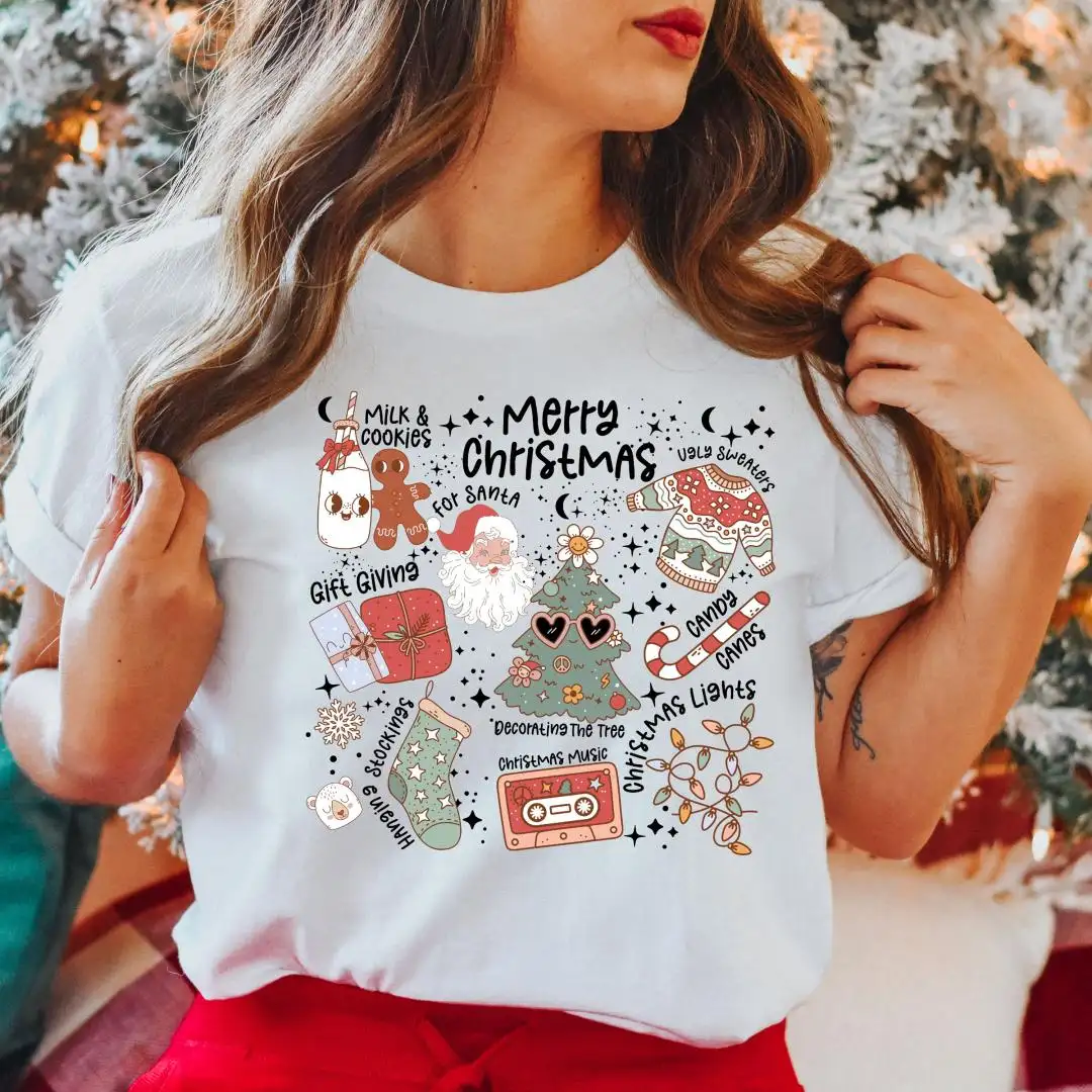 Christmas Milk Cookie Holiday Shirt for Family Gatherings