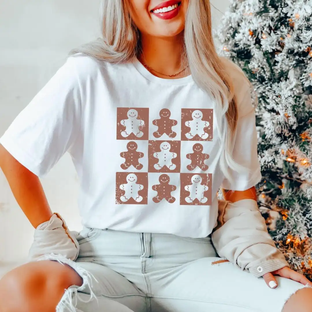 Comfort Colors Gingerbread Christmas Shirt for Women