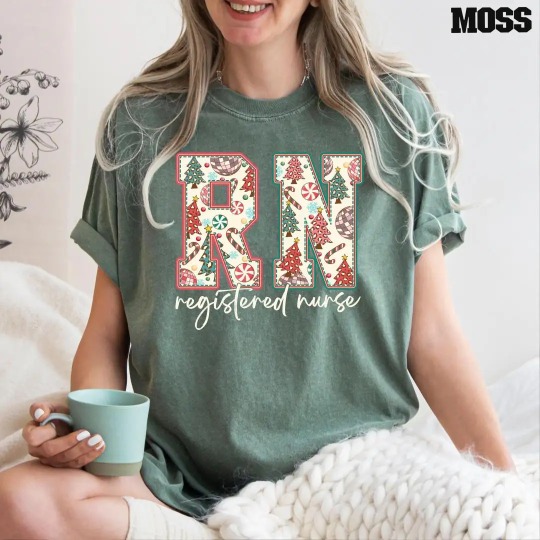 Comfort Colors Nurse Christmas Shirt | RN Gift