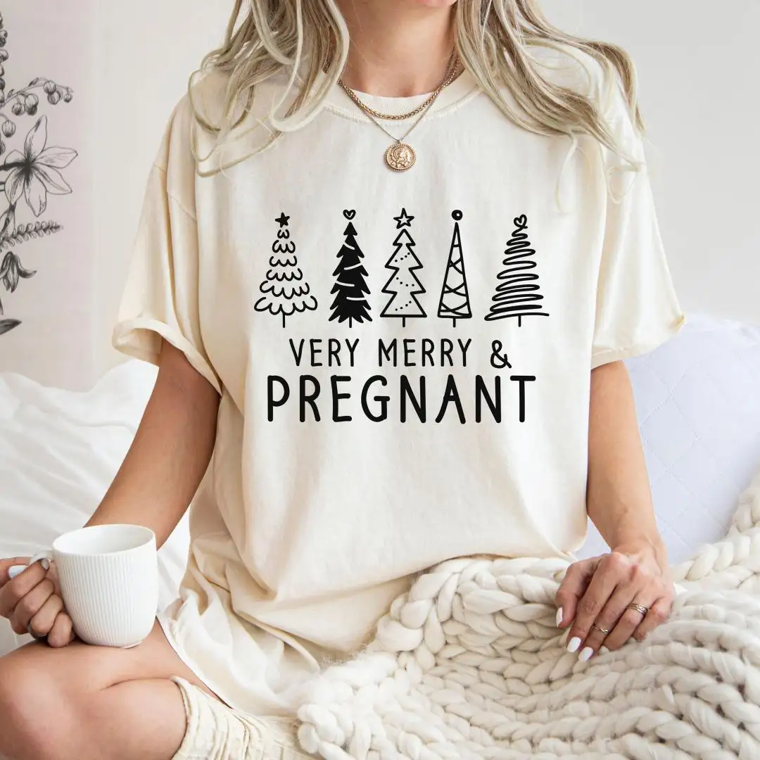 Very Merry Christmas Shirt for Pregnant Women