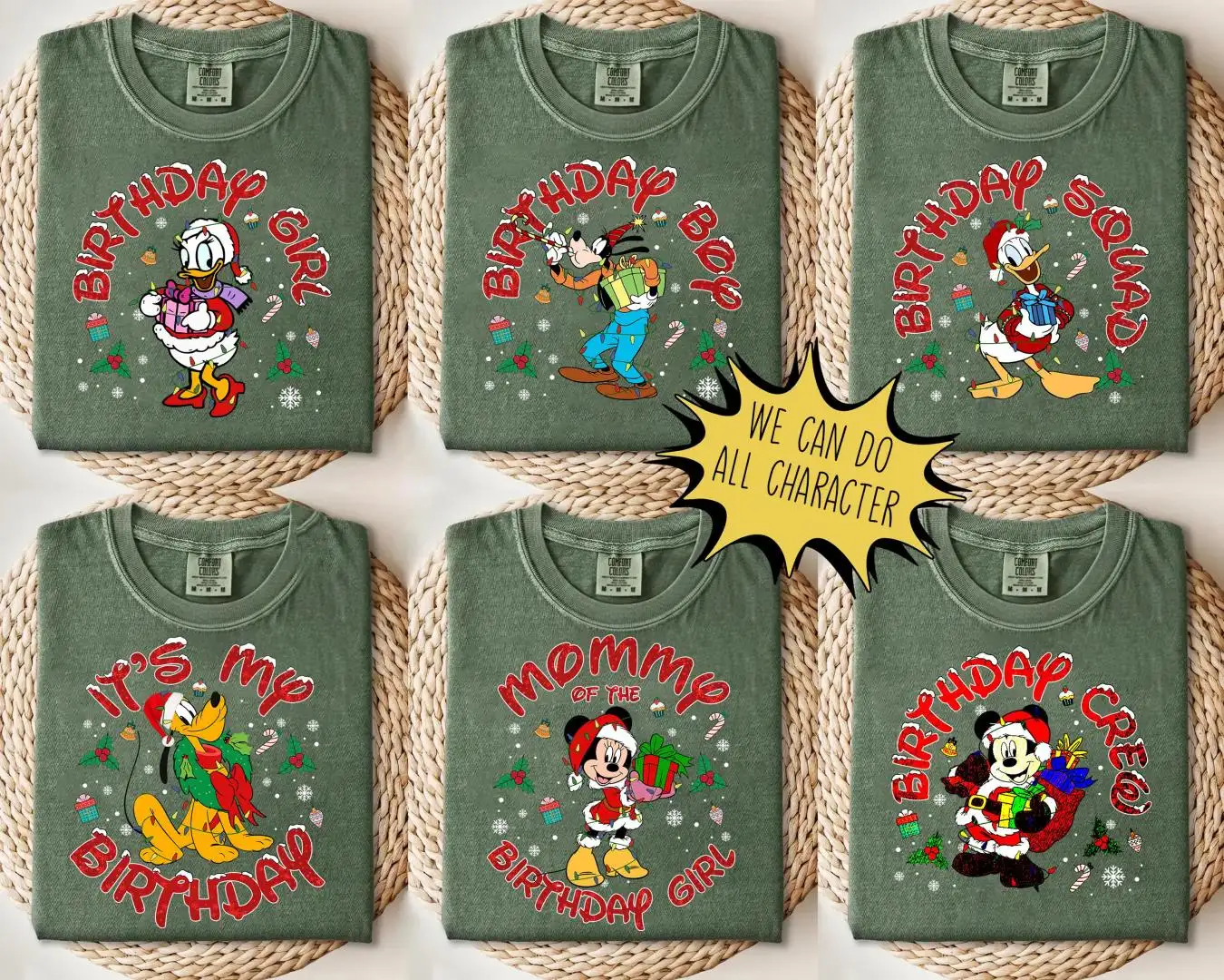 Disney Mickey & Friends Christmas Light Birthday Shirt