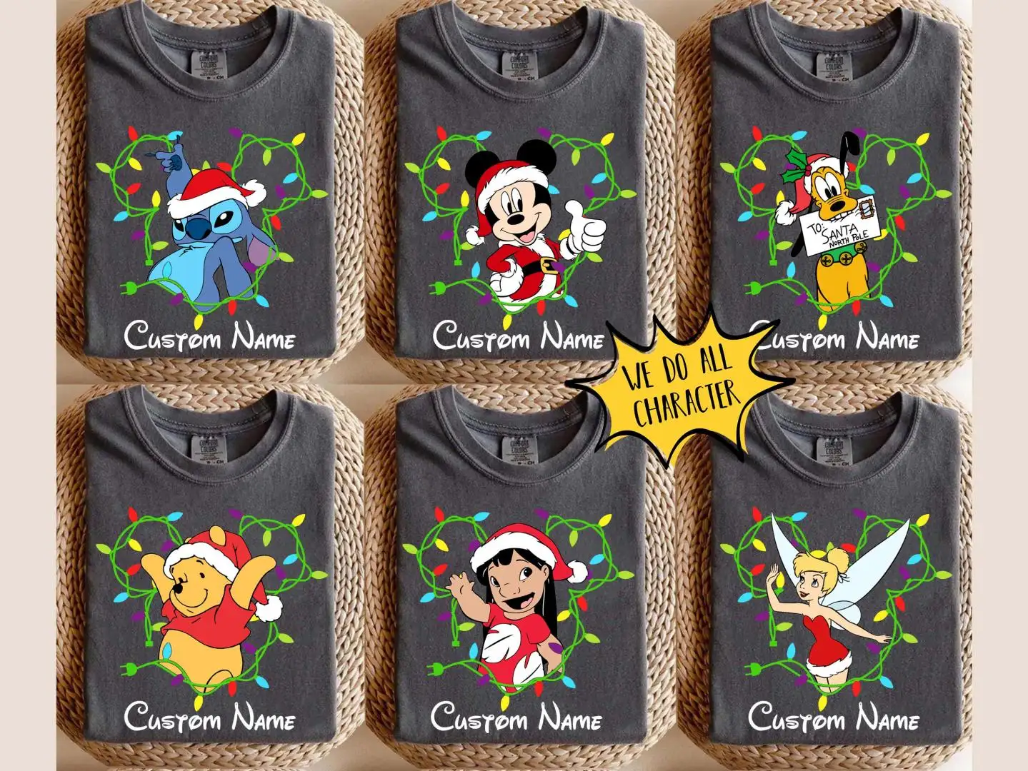 Custom Disney Christmas Family Matching Shirt