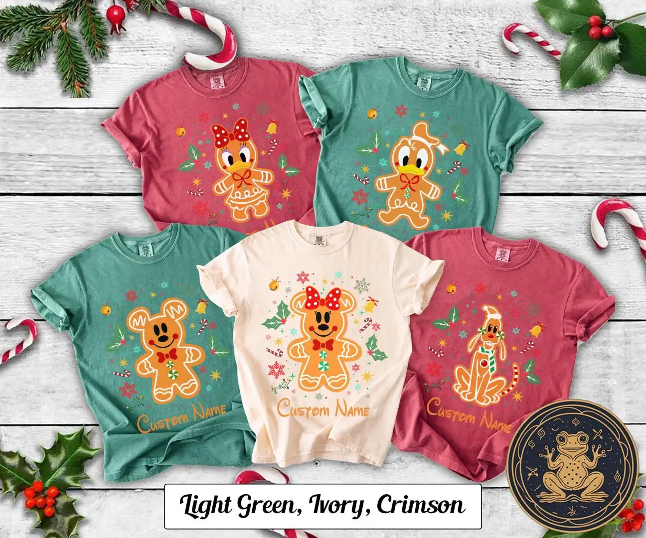 Custom Gingerbread Mickey Christmas Shirt for Family