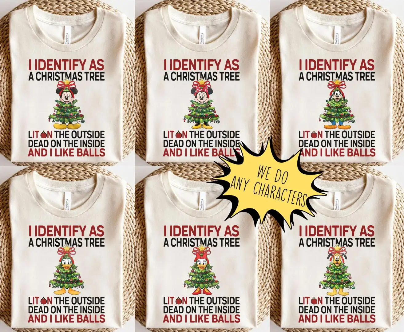 Funny Christmas Tree Shirt | Disney Character Holiday Shirt