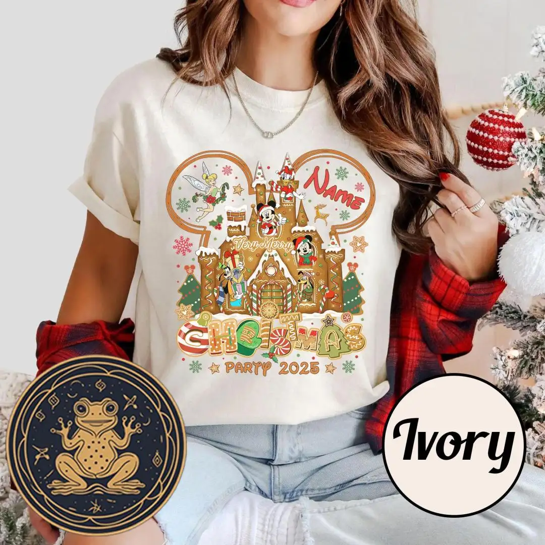 Custom Coquette Disney Christmas Shirt for Family