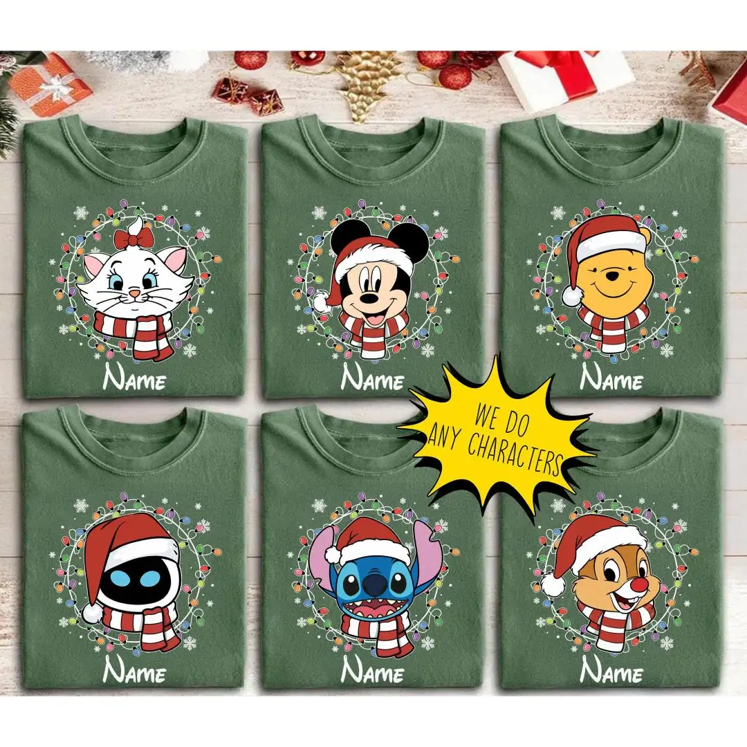 Retro Disney Christmas Shirt for Family Matching